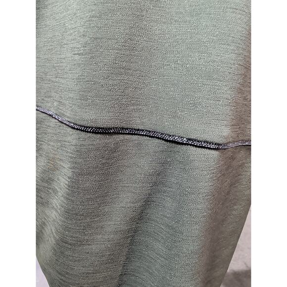 Chico's Women's Tunic Top Shirt Olive Green Stretchy Flowy Short Size Small 0 - Picture 3 of 13